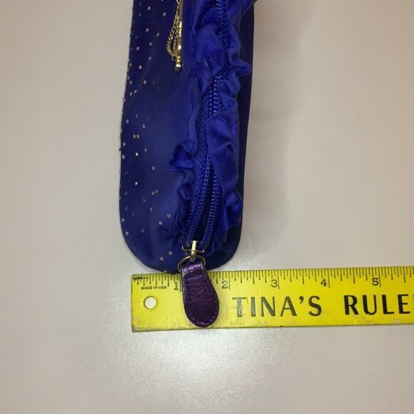 Victoria’s Secret Wristlet Blue Small Pouch with Sparkle - Picture 11 of 11